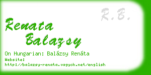 renata balazsy business card