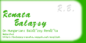 renata balazsy business card